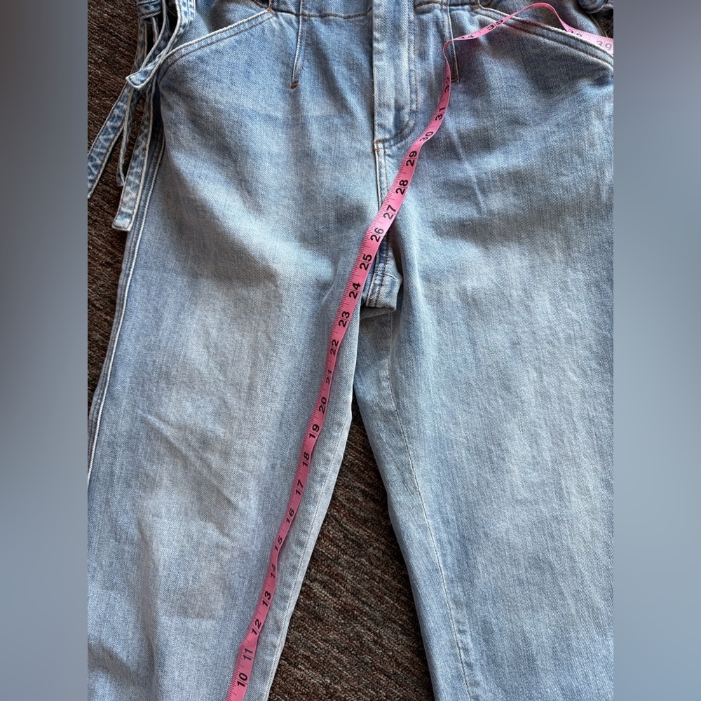 NWOT Something Navy Sydney Tie Waist Denim Trouser Jeans Size 8 - Picture 8 of 10